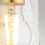 Бра цвета латунь с прозрачным цилиндрическим плафоном из пузырчатого стекла Kichler варинант исполнения - 4 | Loft Concept в Липецке