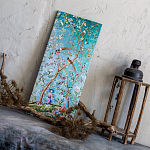 Постер на холсте в стиле шинуазри с изображением сада Chinoiserie Imperial Garden Birds and People Poster варинант исполнения - 4 | Loft Concept в Липецке