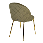 Стул велюровый хаки на золотистых металлических ножках Vendramin Chair варинант исполнения - 3 | Loft Concept в Липецке