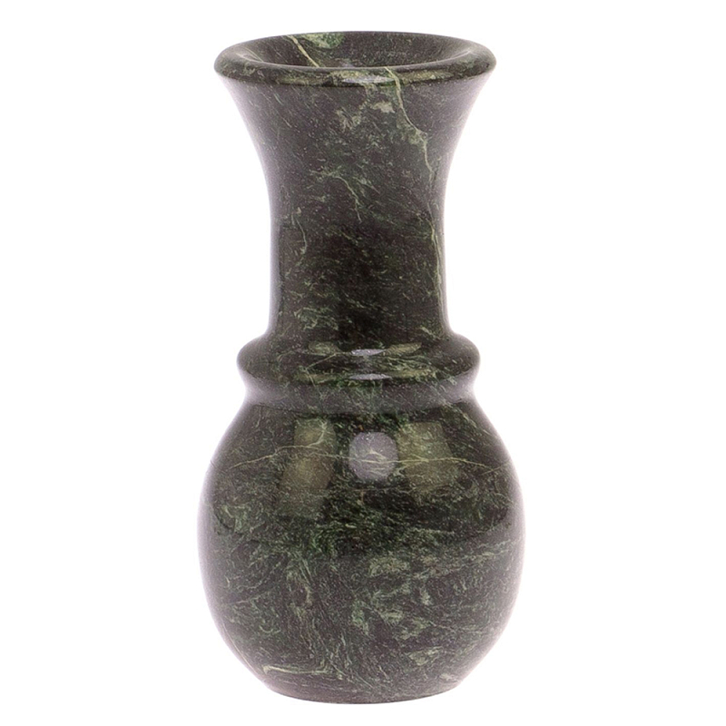 Ваза декоративная для цветов из камня змеевик Vase Serpentine Змеевик Ваза декоративная для цветов из камня змеевик Vase Serpentine Змеевик в Липецке | Loft Concept