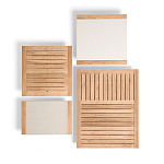 Дизайнерский кофейный стол из дерева с керамической столешницей уличный SWAY Coffee Table варинант исполнения - 2 | Loft Concept в Липецке