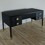 Письменный стол с 4-мя ящиками Elsa Dreams Black  варинант исполнения - 1 | Loft Concept в Липецке