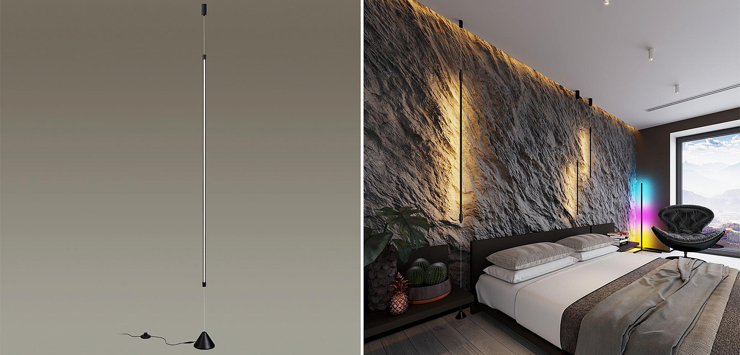 Торшер Trumpet Tube Black Thin Line Торшер Trumpet Tube Black Thin Line - Loft-Concept в Липецке