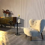 Дизайнерский журнальный стол с основанием в виде черных мраморных бусин Mybimus варинант исполнения - 2 | Loft Concept в Липецке