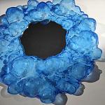 Дизайнерское Зеркало из синего стекла Blue Bubbles Mirror  варинант исполнения - 1 | Loft Concept в Липецке