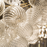 Люстра подвесная с рифлёными стеклянными шарами в форме воздушного облака Berries Chandelier варинант исполнения - 5 | Loft Concept в Липецке