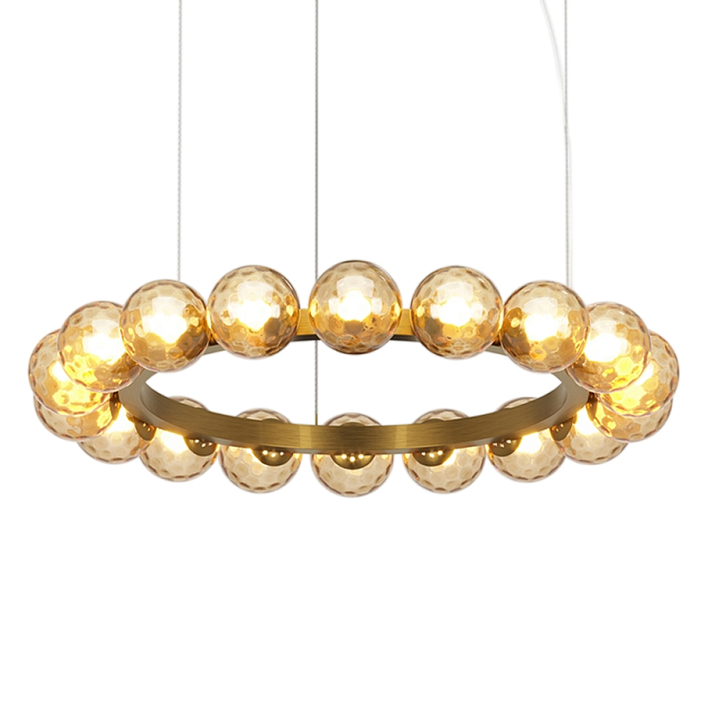 Люстра подвесная Ambre 3000К Латунь Янтарный в Липецке | Loft Concept 