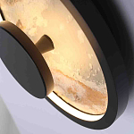 Бра круглое светодиодное с черной рамкой Stone Circle варинант исполнения - 2 | Loft Concept в Липецке