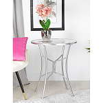 Столик приставной с круглой столешницей на серебристом основании Scenical Table варинант исполнения - 4 | Loft Concept в Липецке