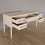 Большой Рабочий стол Primo с 5 выдвижными ящиками Светлый дуб варинант исполнения - 6 | Loft Concept в Липецке