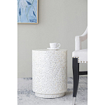 Приставной столик с рисунком из раковин устриц Bone Inlay варинант исполнения - 5 | Loft Concept в Липецке