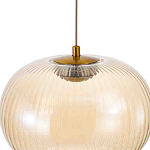 Подвесной светильник с янтарным рифленым стеклянным плафоном Ferm Living варинант исполнения - 4 | Loft Concept в Липецке