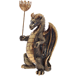 Подсвечник в виде дракона Dragon candlestick Green Brown варинант исполнения - 1 | Loft Concept в Липецке