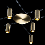 Потолочный светильник с 10-ю цилиндрическими плафонами цвета латунь TRIBES CHANDELIER варинант исполнения - 3 | Loft Concept в Липецке