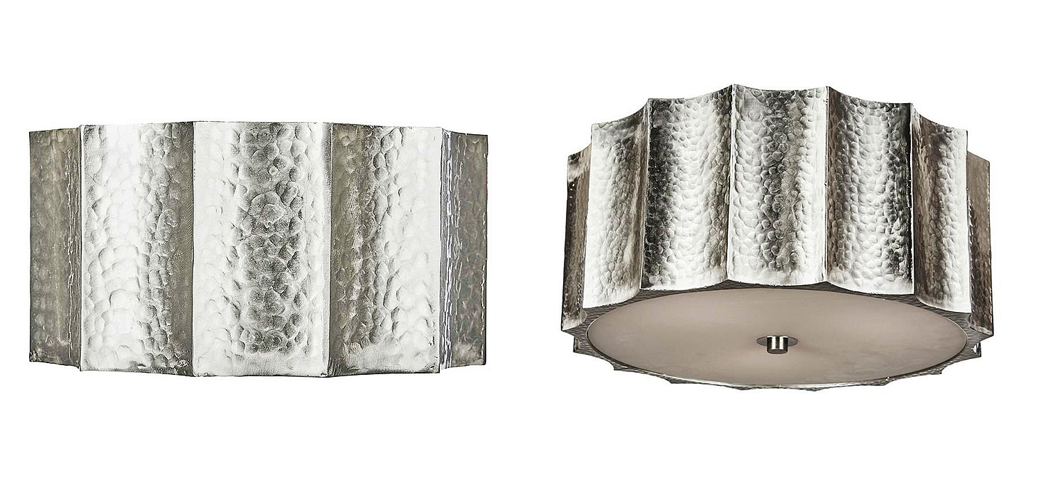 Потолочный светильник Grooved Nickel Drum Потолочный светильник Grooved Nickel Drum - Loft-Concept в Липецке
