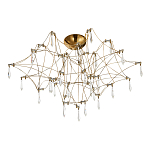 Потолочный светильник с тонкой металлической конструкцией цвета золото Quasar варинант исполнения - 2 | Loft Concept в Липецке