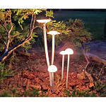 Уличный светильник с пятью матовыми плафонами в форме грибов на высоких изогнутых ножках Mushroom Shape варинант исполнения - 2 | Loft Concept в Липецке