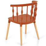 Пластиковый стул на ножках из массива бука Ferret Spiral Brown варинант исполнения - 8 | Loft Concept в Липецке