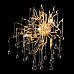 Бра с лучеобразным основанием и подвесками из прозрачного стекла в виде длинных капель Droplet Chandelier варинант исполнения - 6 | Loft Concept в Липецке