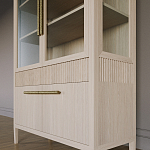 Витрина Primo со стеклянными фасадами и буфетом шпон Светлый дуб варинант исполнения - 6 | Loft Concept в Липецке