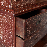 Буфет из массива тика инкрустированный костью Wooden Bone Inlay Mirror Cupboard варинант исполнения - 2 | Loft Concept в Липецке