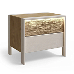 Тумба 2 ящика с подсветкой на рельефном фасаде Warm Industrial варинант исполнения - 8 | Loft Concept в Липецке