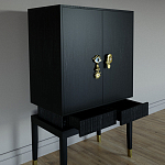 Кабинетный шкаф Elsa Dreams Black с 2-мя ящиками варинант исполнения - 2 | Loft Concept в Липецке