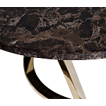 Стол журнальный коричневый на золотом основании Symphony of the Earth варинант исполнения - 1 | Loft Concept в Липецке