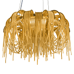 Люстра подвесная круглая с изогнутыми металлическими дугами и ниспадающими цепочками 65 см Atlantis Chain варинант исполнения - 7 | Loft Concept в Липецке