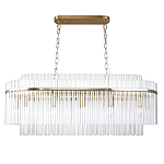 Люстра подвесная овальная со стеклянными трубками Nembus варинант исполнения - 1 | Loft Concept в Липецке