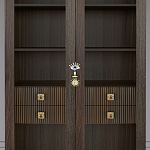 Дизайнерский шкаф витрина Elsa Dreams Walnut с 4-мя ящиками варинант исполнения - 2 | Loft Concept в Липецке