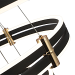 Люстра светодиодная с 3-мя плафонами в форме колец из акрила и алюминия с пультом для регулировки света Ring Horizontal Anthracite варинант исполнения - 3 | Loft Concept в Липецке