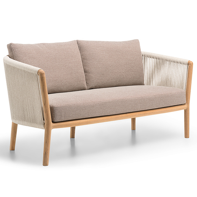 Дизайнерский уличный диван из массива дерева BOBOLI Sofa Древесина Бежевый Дизайнерский уличный диван из массива дерева BOBOLI Sofa Древесина Бежевый в Липецке | Loft Concept