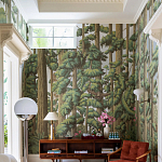 Обои ручная роспись Redwoods Sequoia on Sterling Silver gilded paper варинант исполнения - 1 | Loft Concept в Липецке