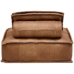 Модульное коричневое кожаное кресло Caron Leather Armchair варинант исполнения - 3 | Loft Concept в Липецке