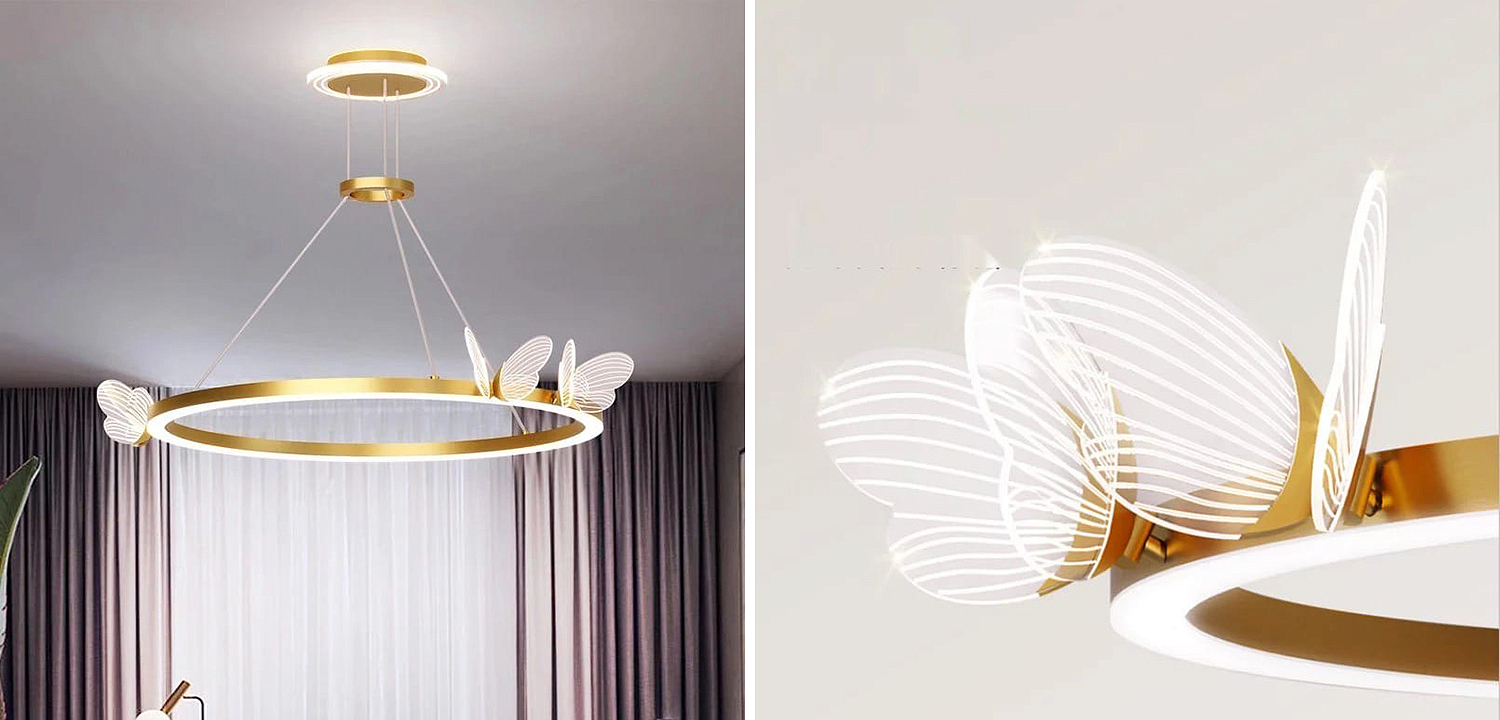 Подвесной светильник с бабочками Butterfly Ring F Подвесной светильник с бабочками Butterfly Ring F - Loft-Concept в Липецке
