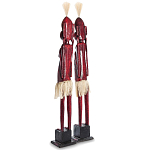 Комплект из 2-х деревянных статуэток Asmat Tall Statuettes Red варинант исполнения - 2 | Loft Concept в Липецке