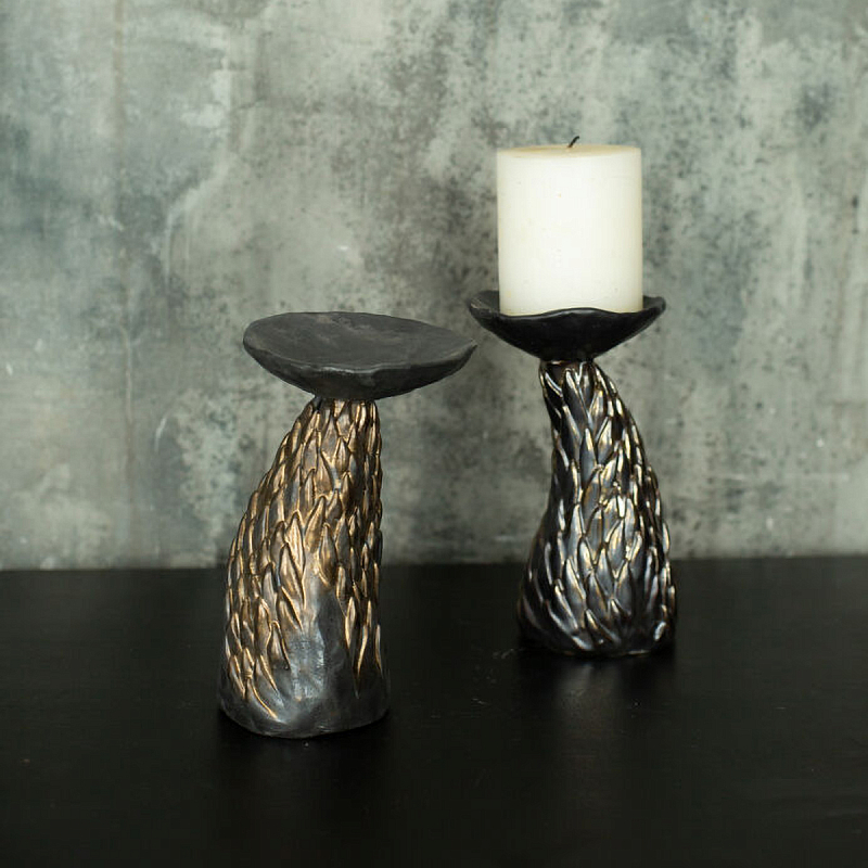 Подсвечник из серии «Бронзовый век» Бронзовый Черный в Липецке | Loft Concept 