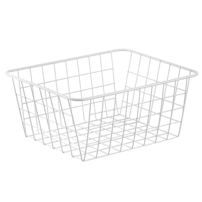 Корзина для хранения железная Iron Basket S Белый Черный Корзина для хранения железная Iron Basket S Белый Черный в Липецке | Loft Concept