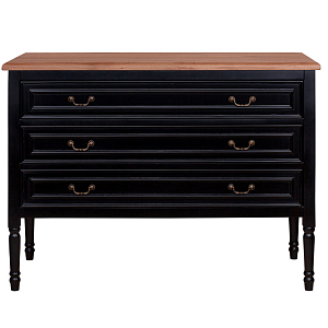 Черный комод из дуба Amelia black alder