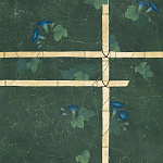 Обои ручная роспись Morning Glory Original colourway on Edo Green painted Xuan paper варинант исполнения - 2 | Loft Concept в Липецке