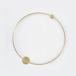 Бра светодиодное круглой формы с рамкой цвета латунь Ring Horizontal варинант исполнения - 1 | Loft Concept в Липецке