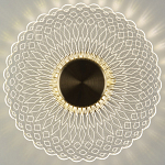 Бра в форме диска Loggia White Patterns Acrylic Wall Lamp варинант исполнения - 2 | Loft Concept в Липецке