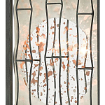 Бра с круглой зеркальной вставкой с эффектом ржавчины Stunning Radiance варинант исполнения - 1 | Loft Concept в Липецке