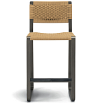 Дизайнерский стул с каркасом из металла с плетеными сиденьем и спинкой GREEN POINT Chair варинант исполнения - 16 | Loft Concept в Липецке