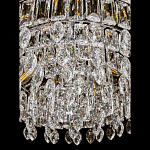 Круглая люстра с хрустальными подвесками на серебряном каркасе Gorgeous Crystal Light варинант исполнения - 7 | Loft Concept в Липецке