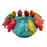 Декоративное дизайнерское блюдо разноцветные попугаи  варинант исполнения - 1 | Loft Concept в Липецке