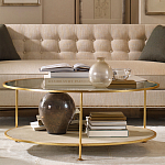 Кофейный стол круглый с полкой на 3-х ножках Round Textured Coffee Table варинант исполнения - 1 | Loft Concept в Липецке