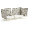 Диван садовый с плетеными ремешками и спинкой  Kleo варинант исполнения - 5 | Loft Concept в Липецке