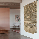 Панно на стену плетеное Макраме бежевый цвет  варинант исполнения - 4 | Loft Concept в Липецке